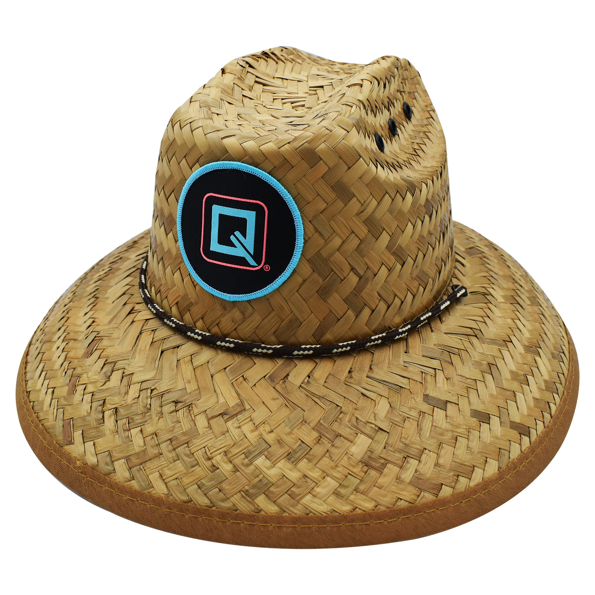Qwave Packable Stone-Washed Straw Lifeguard Hat for Men and Women - Beach  Straw Hat Protects from Summer Sun - Gnarly Navy