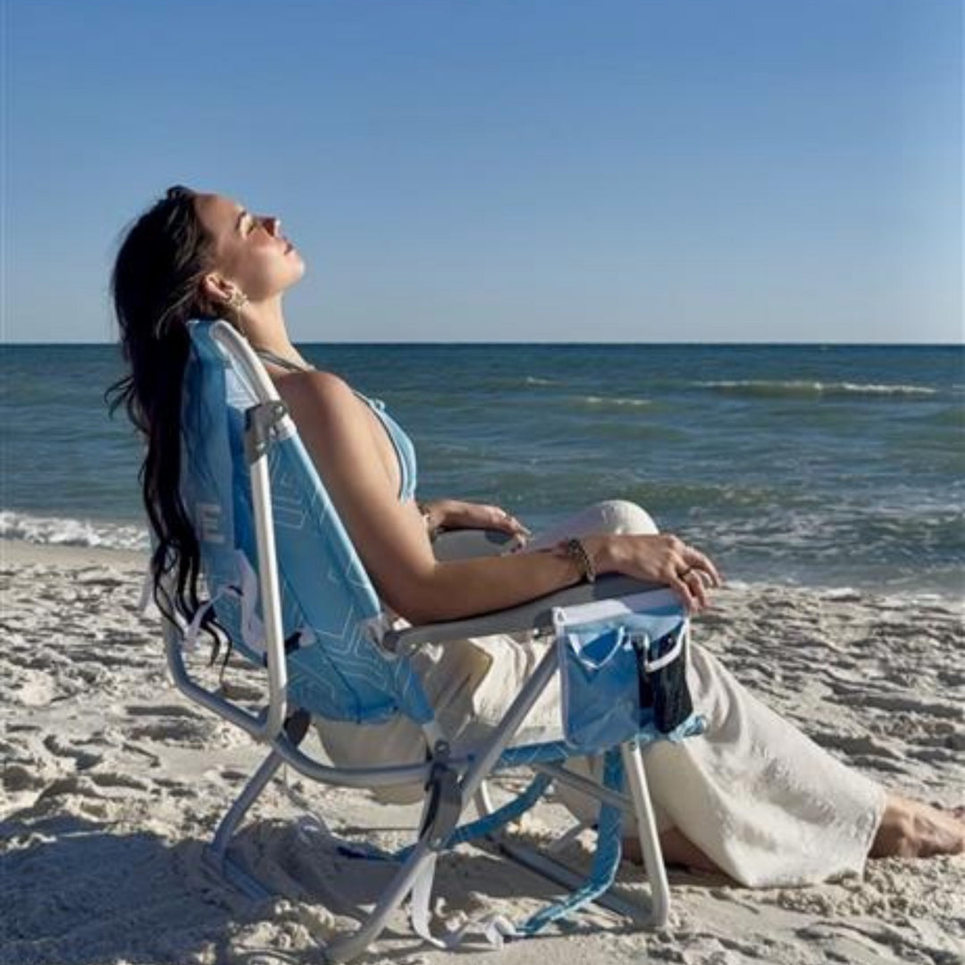 360° Sustainable Lay-Flat Backpack Beach Chair | Qwave Gear