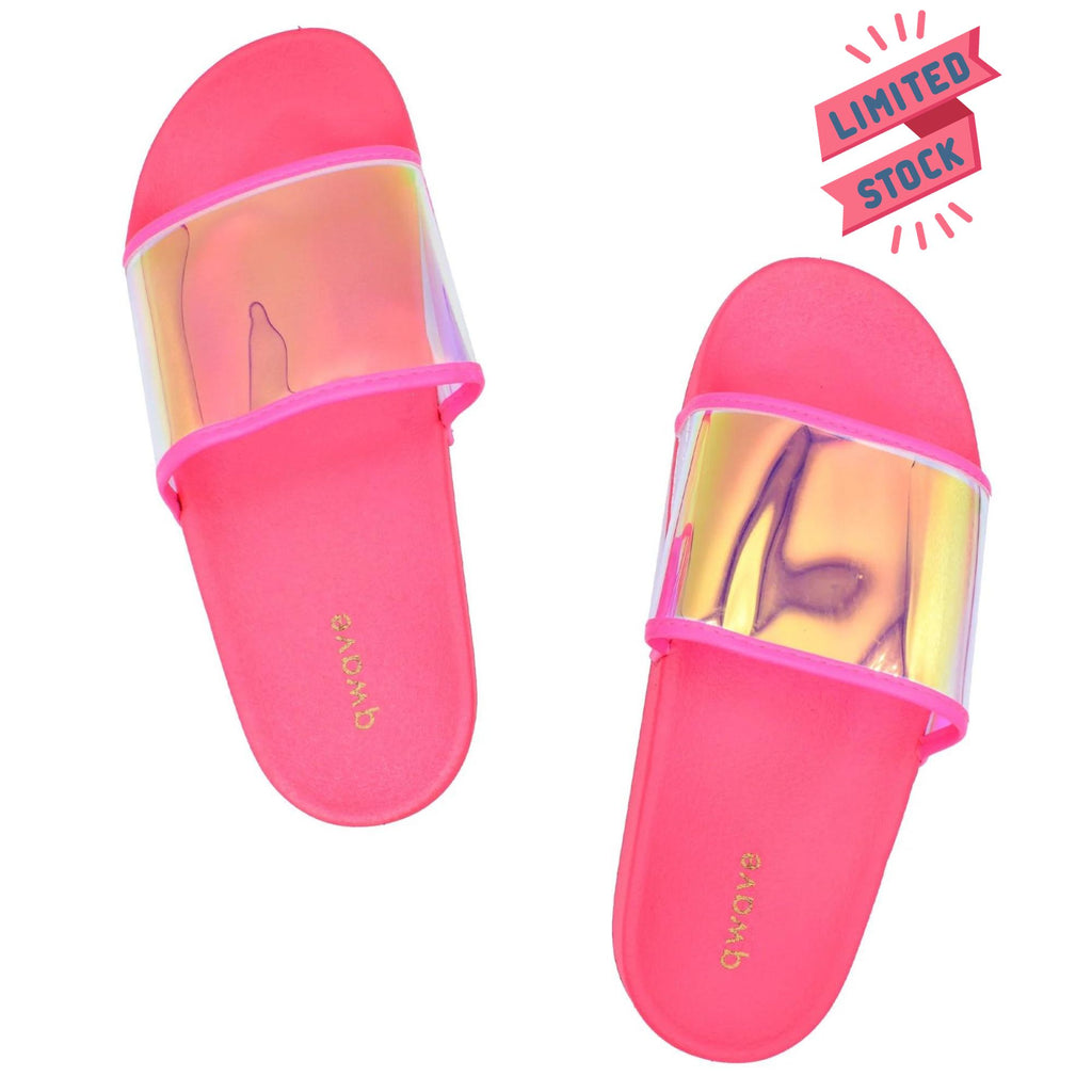 Iridescent slippers sales