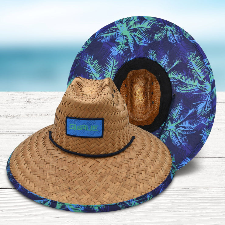 Qwave Mens Straw Hat - Cool Fishing Print Designs, Beach Gear Sun