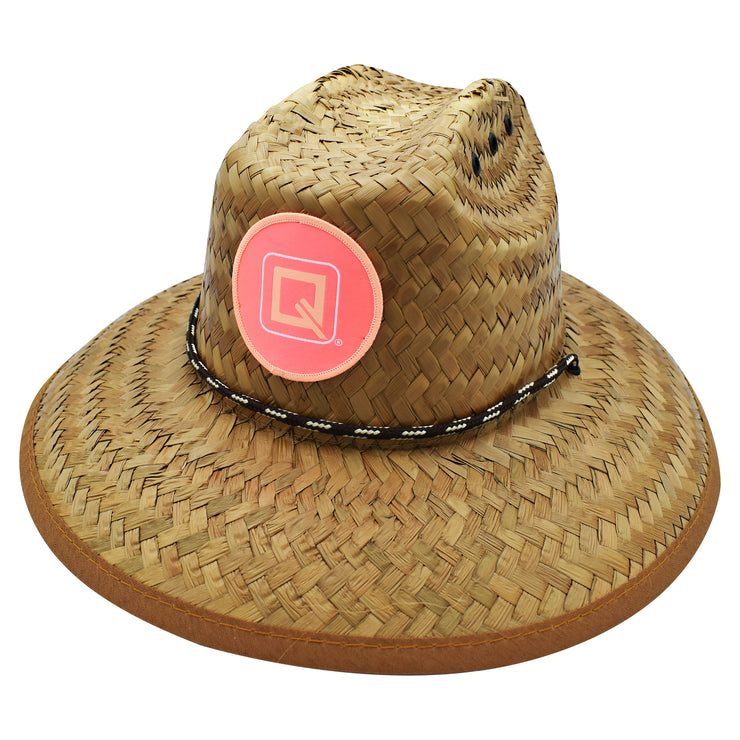 Qwave Kids Straw Lifeguard Hat - Youth Straw Hat for Boys, Girls, Teens, Petite Women