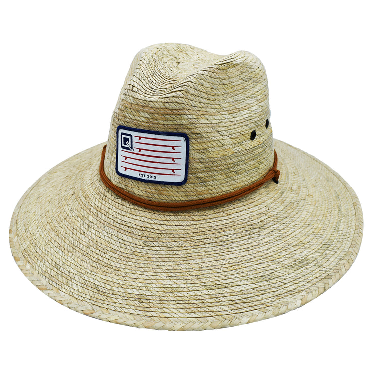 Qwave Packable Stone-Washed Straw Lifeguard Hat for Men and  display picture 2