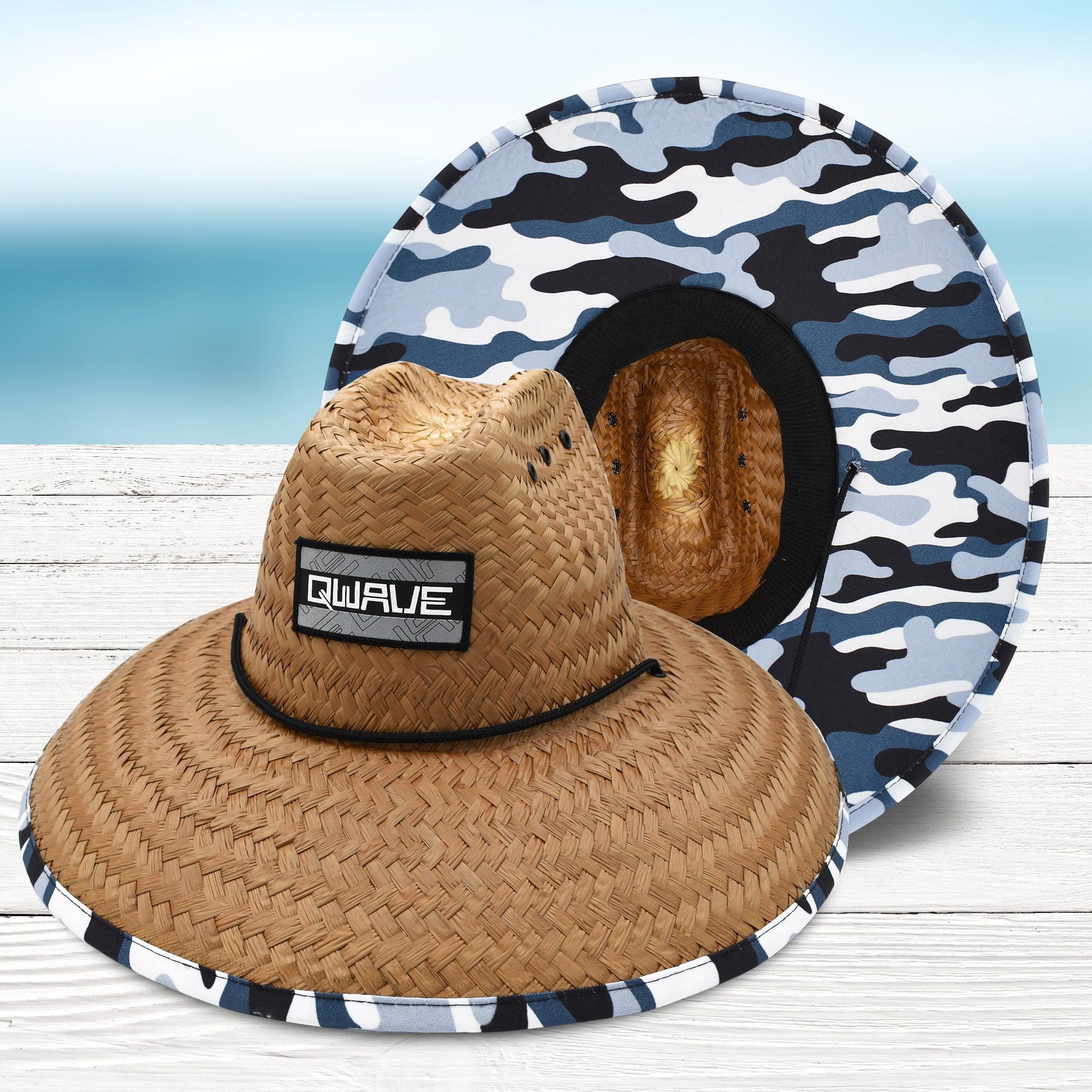 Stylish unisex Boater Hat, Summer Straw Sun Hat for Men & Women Blue