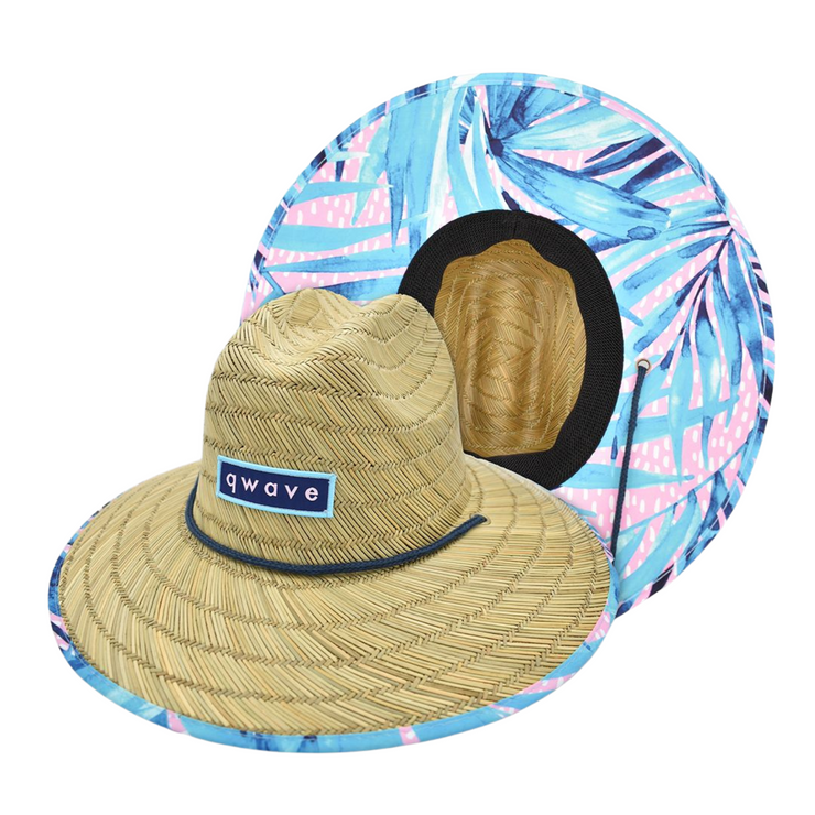 Qwave Mens Straw Hat - Cool Fishing Print Designs, Beach Gear Sun