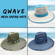 Qwave Mesh Safari Hat - Blue