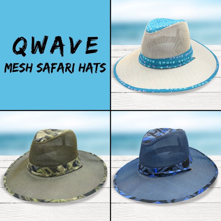 Qwave Mesh Safari Hat - Green